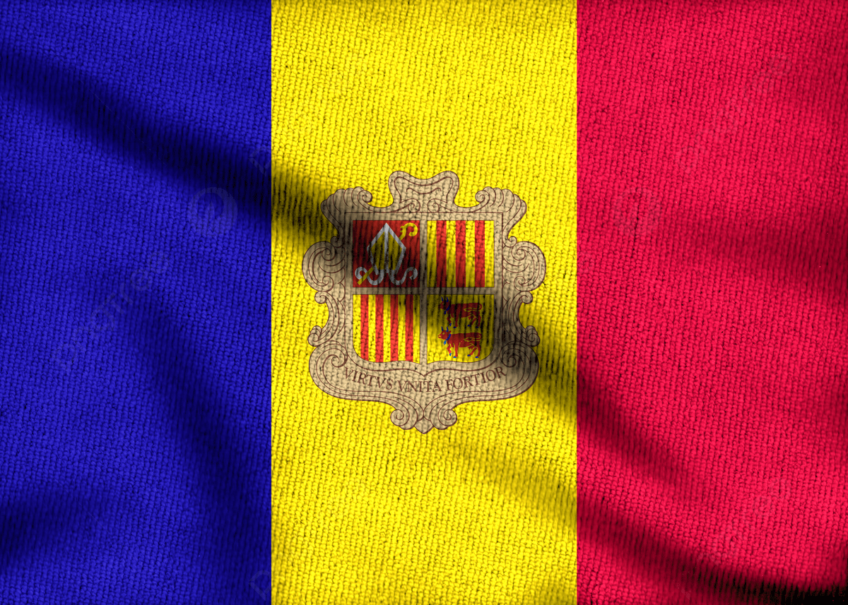 1200x857 Andorra Waving Flag With Cloth Texture Background, Andorra, Flag, Texture Bg Background Image And Wallpaper for Free Download