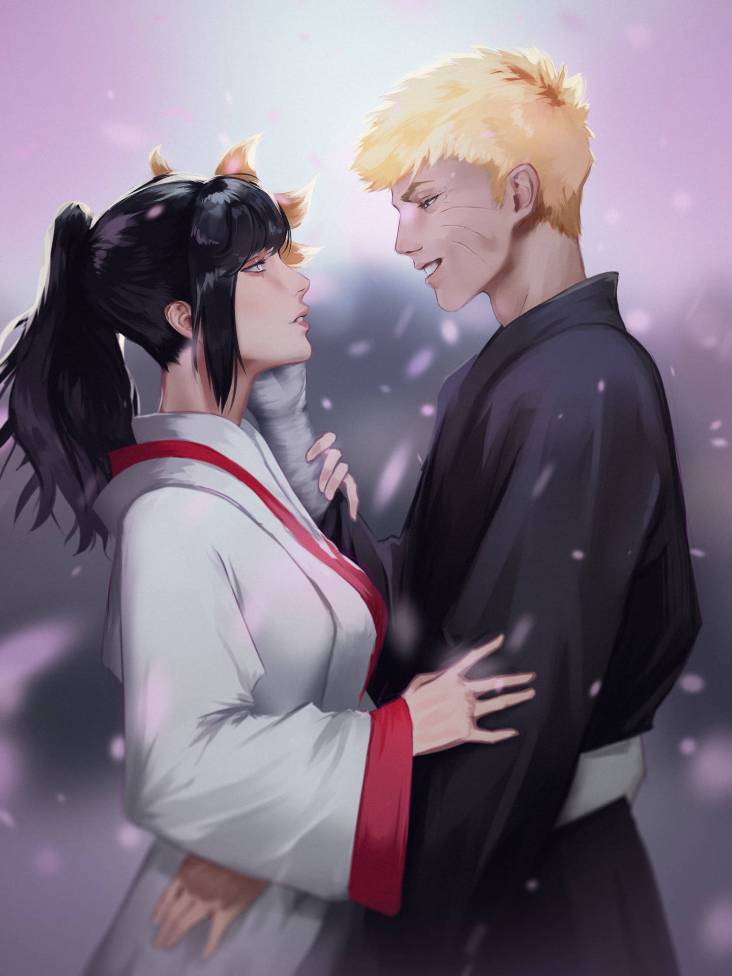 1440x1920 Download Naruto And Hinata Love Fanart Wallpaper