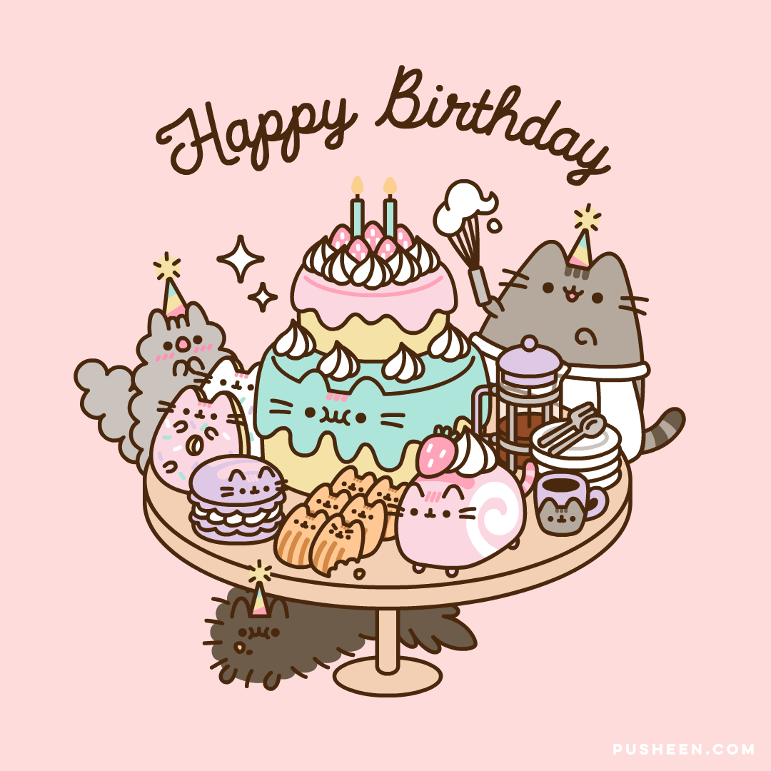 1080x1080 Pusheen : Happy Birthday Pusheen!