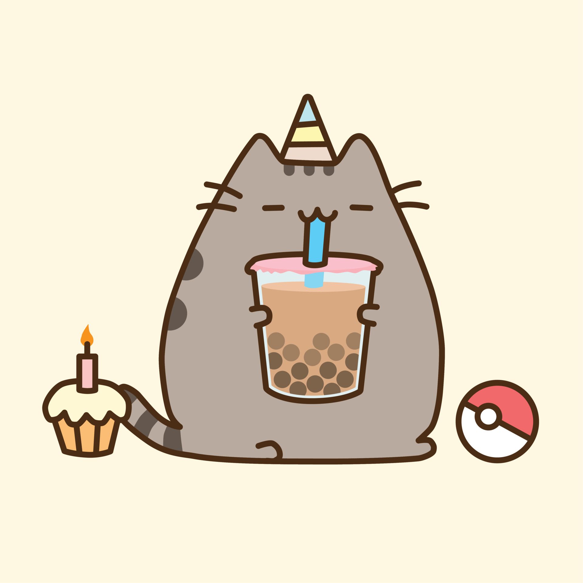 1920x1920 Birthday Pusheen
