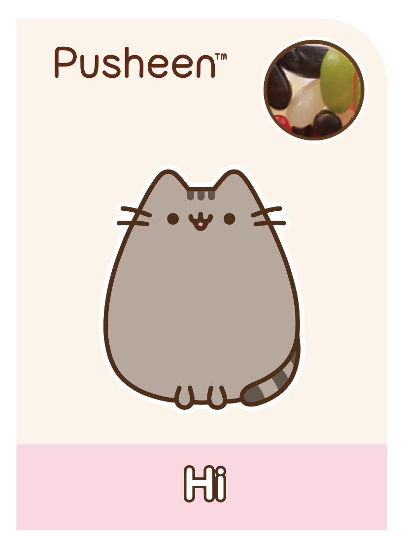 816x1088 Pusheen Cat Birthday Card To Add Own Sweets
