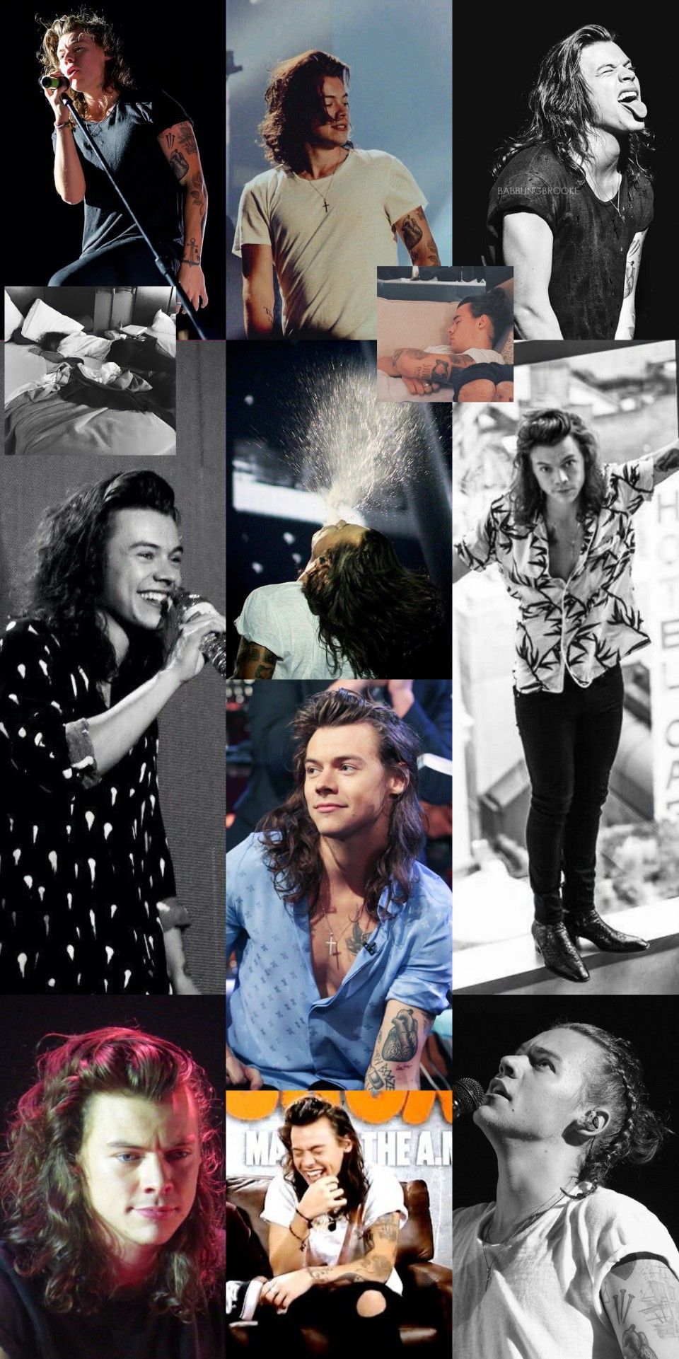 960x1921 Harry Styles Long Hair Era Collage Wallpaper. Harry styles long hair, Harry styles photohoot, Harry styles hair