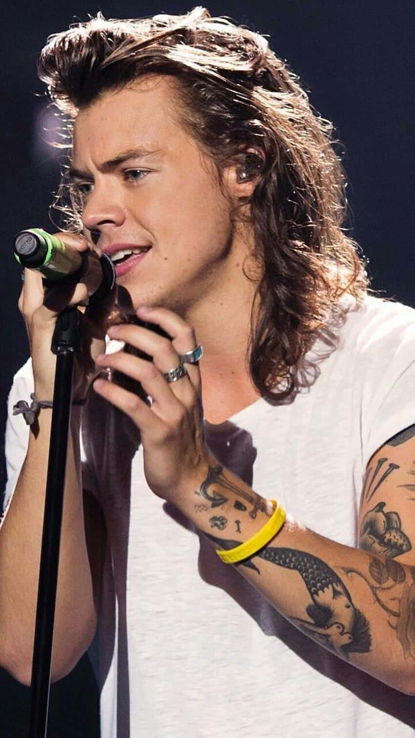 850x1511 Download Long Hair Harry Styles Pfp Ideas Wallpaper