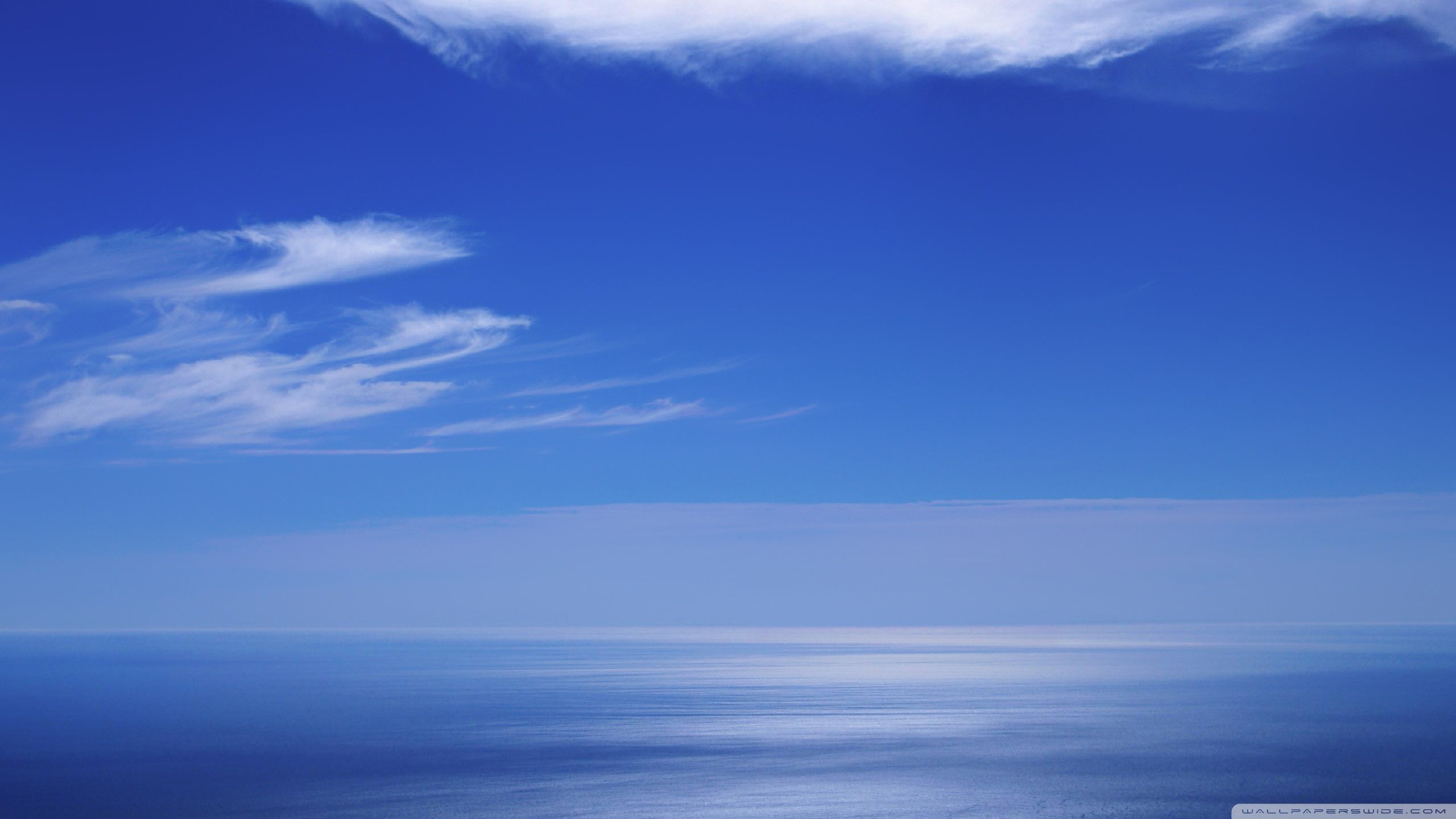 2560x1440 Calm Ocean And Blue Sky Ultra HD Desktop Background Wallpaper for 4K UHD TV : Widescreen & UltraWide Desktop & Laptop