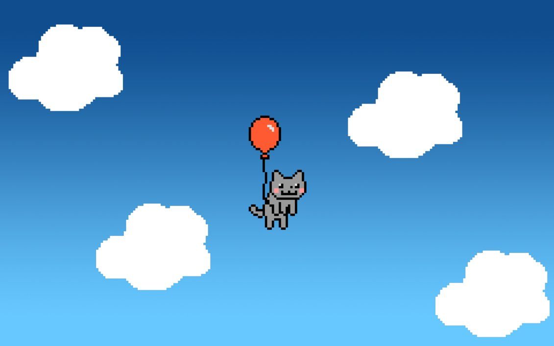 1131x707 Pixel Cat Wallpaper