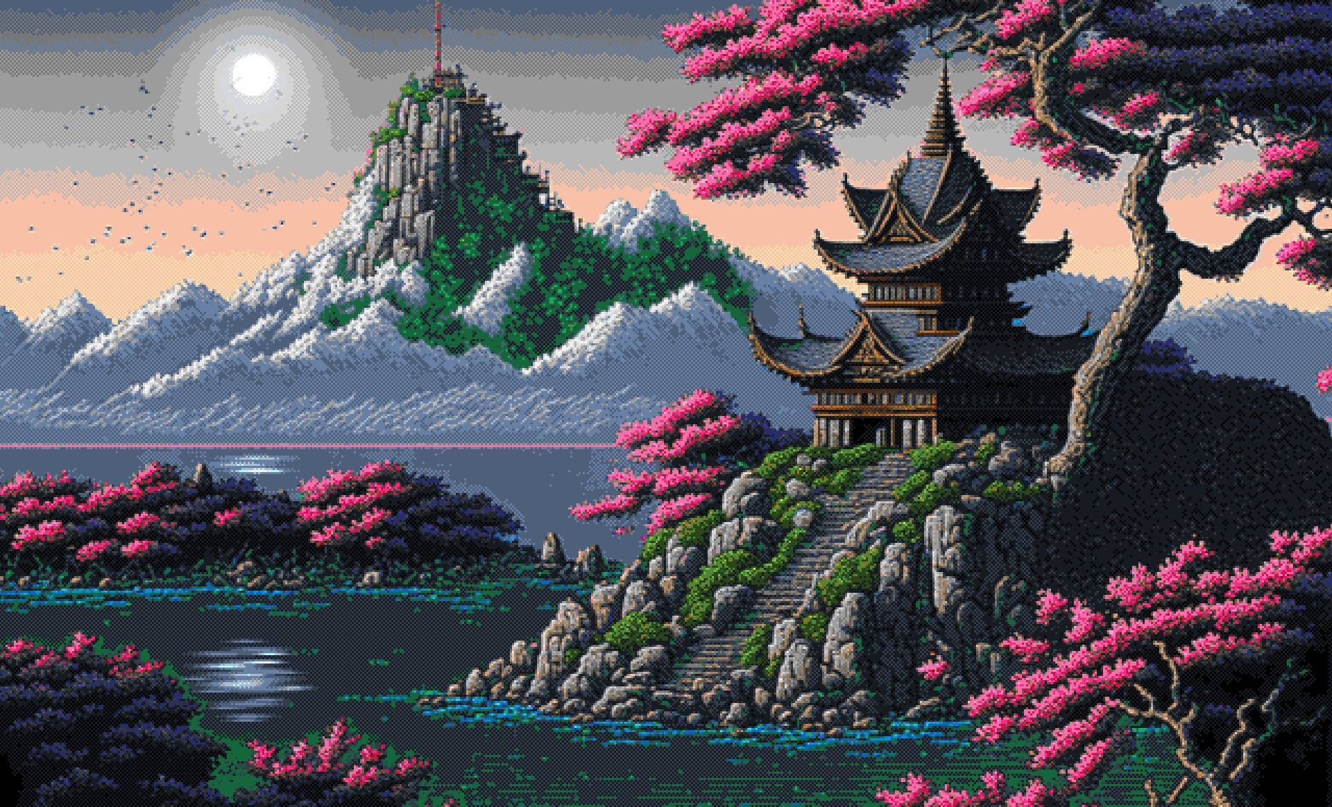 1920x1164 Aesthetic Pixel Art HD Wallpaper