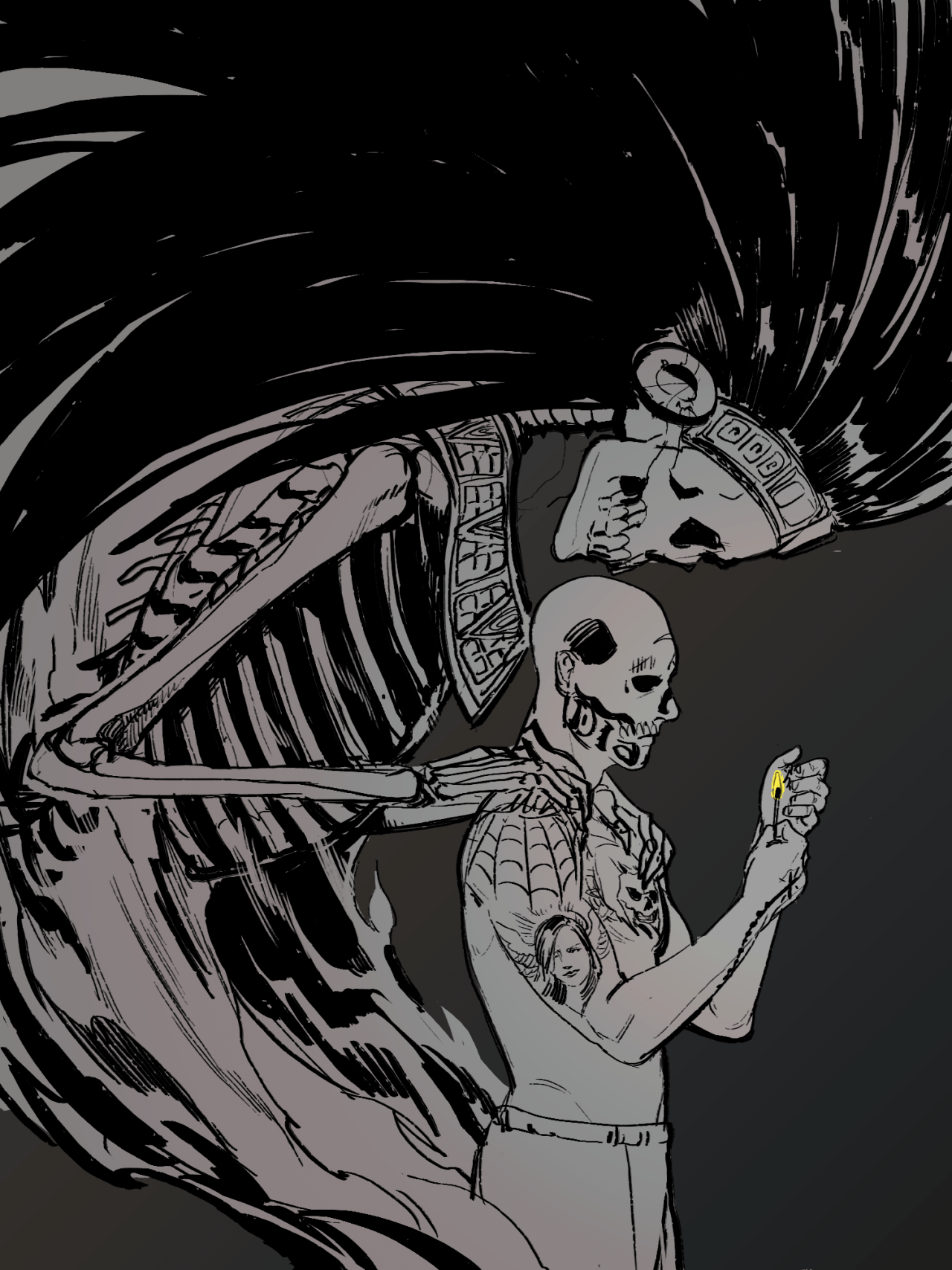 1280x1707 It is all about karma. Ilustración de calavera, Dibujos