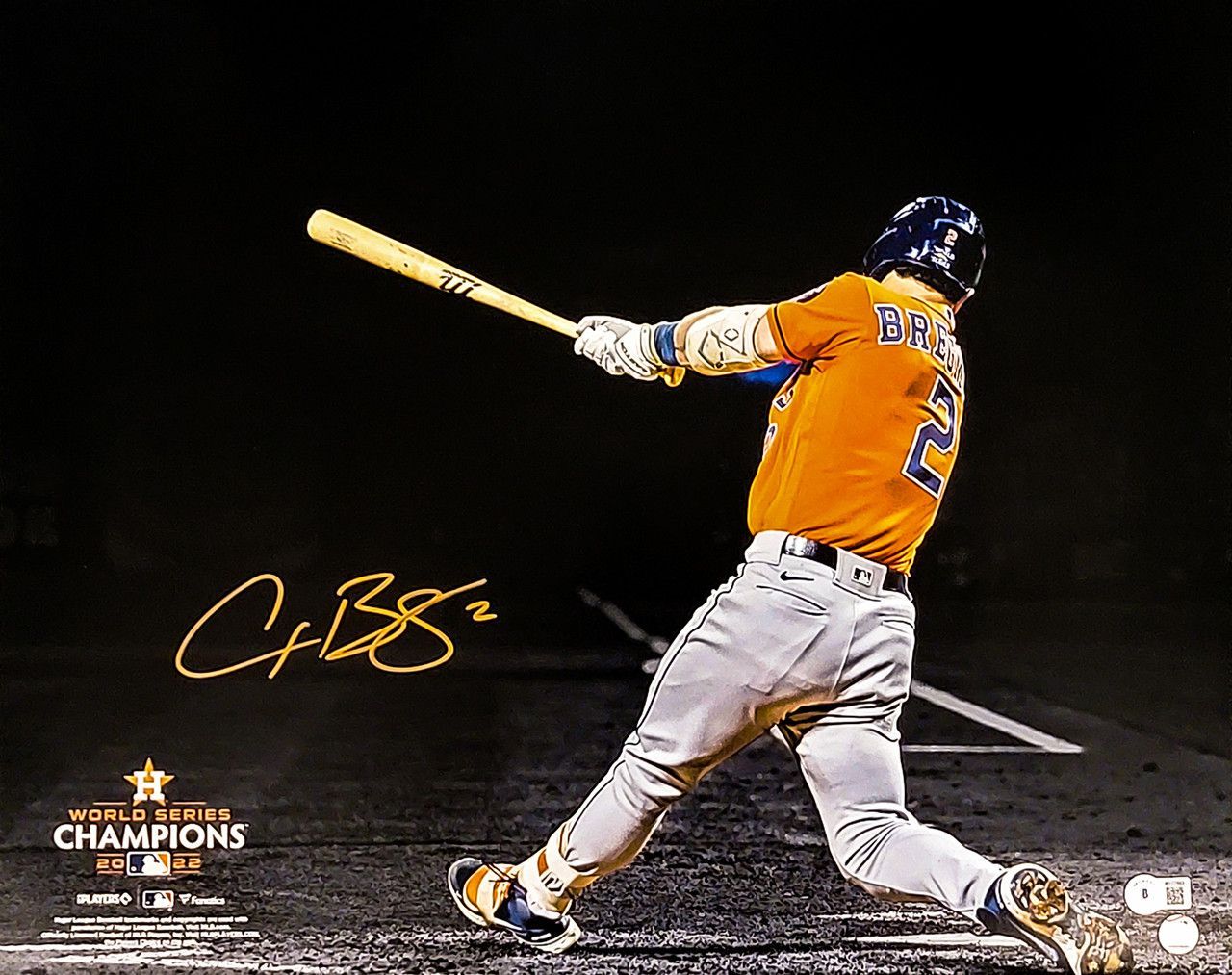 1280x1013 Alex Bregman Autographed 16x20 Photo Houston Astros World Series Champion 2022 Beckett BAS Witness Stock Creek Sports