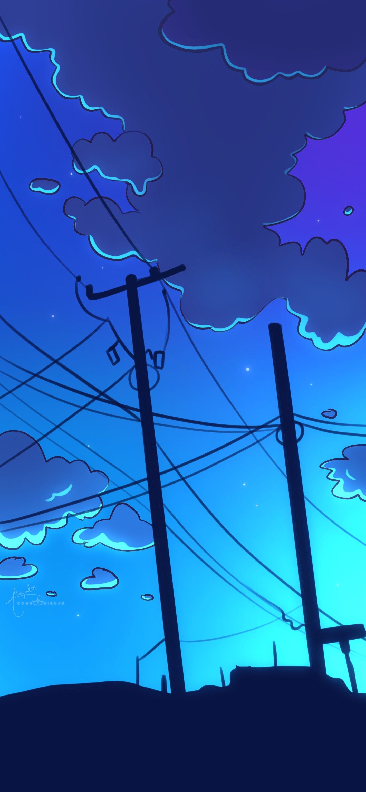 1426x3086 Blue Wallpaper