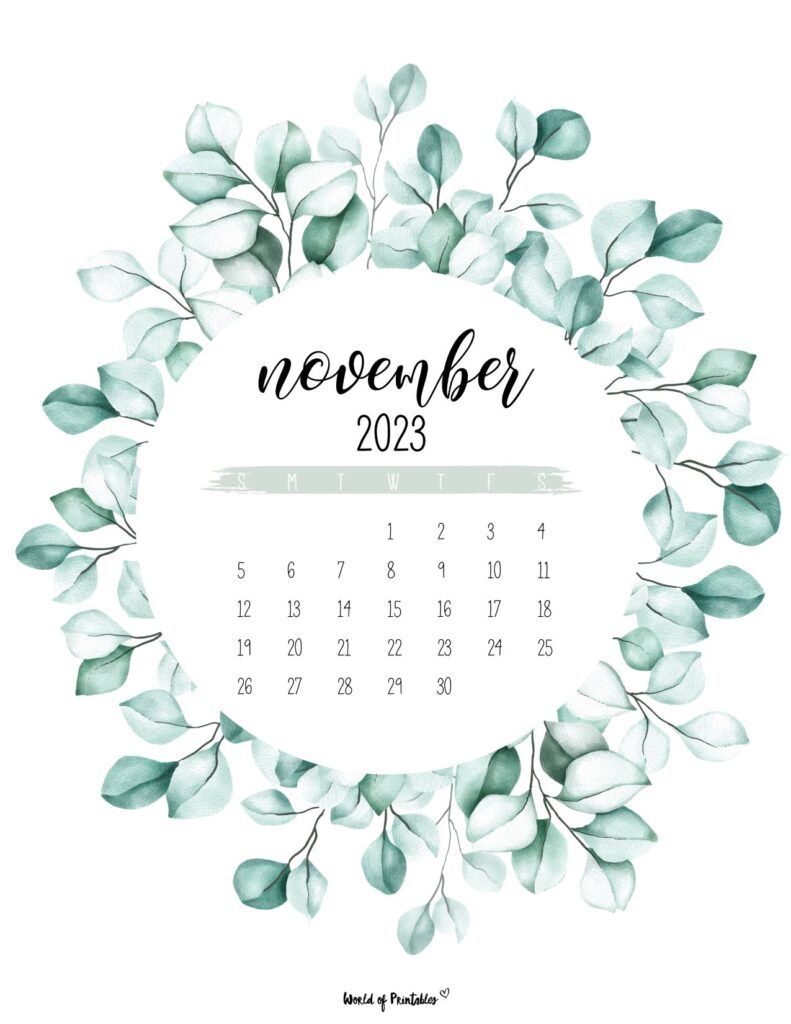 791x1024 November 2023 Calendar Wallpaper
