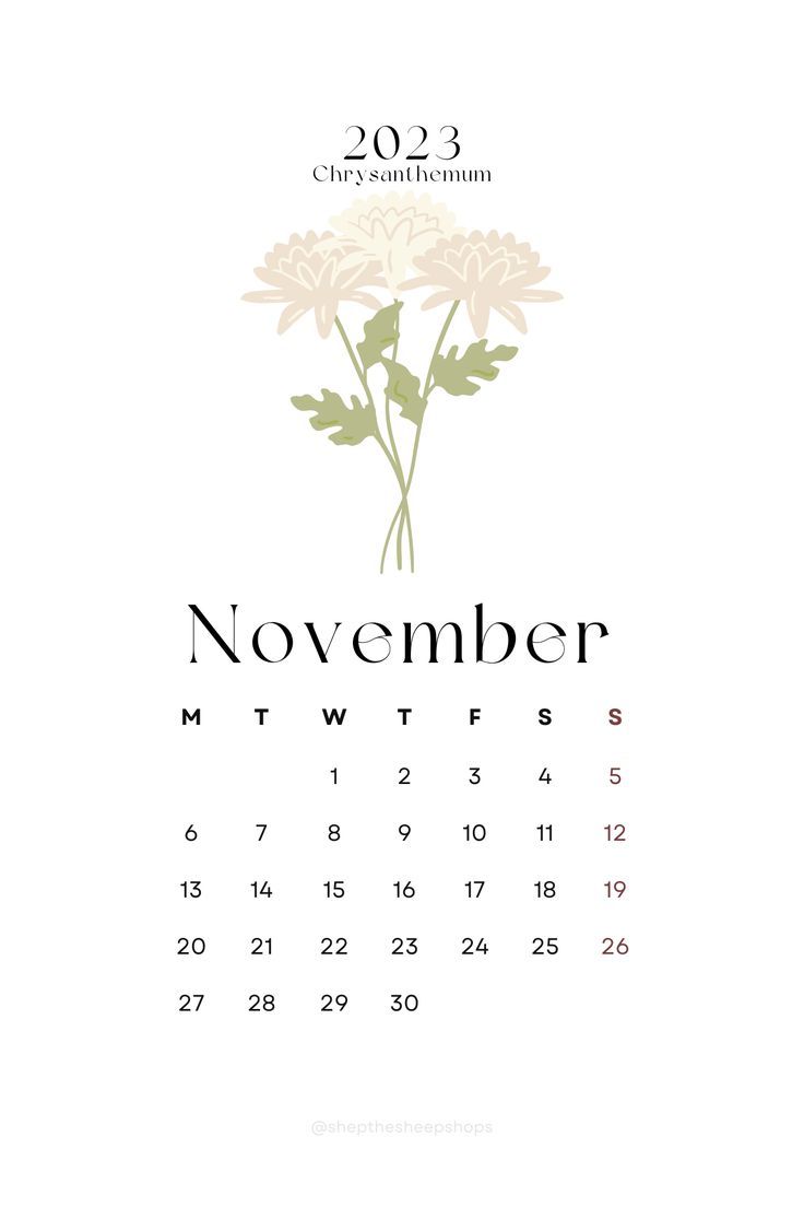 736x1104 Simple minimal 2023 monthly calendar for November в 2023 г. Ежемесячные календари, Шаблон расписания, Календарь