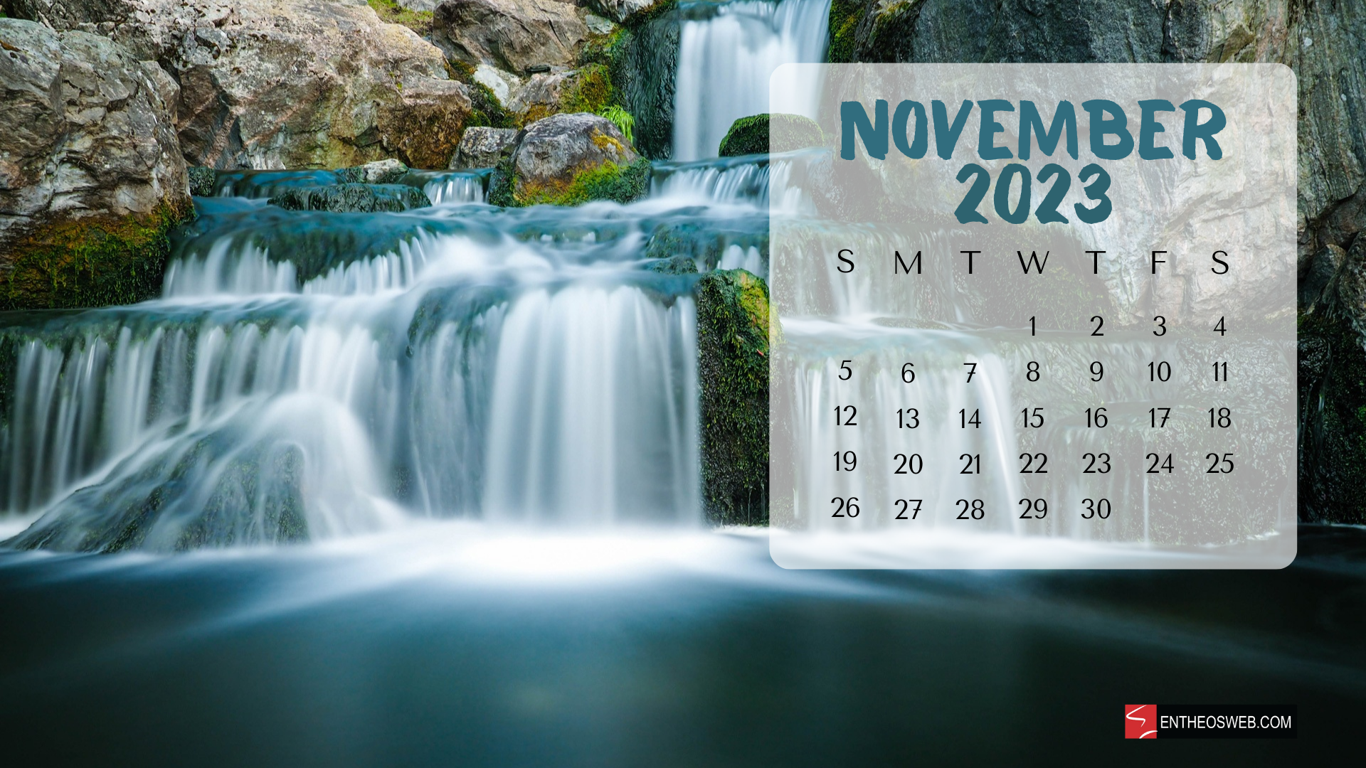 1920x1080 November 2023 Calendar Desktop Wallpaper