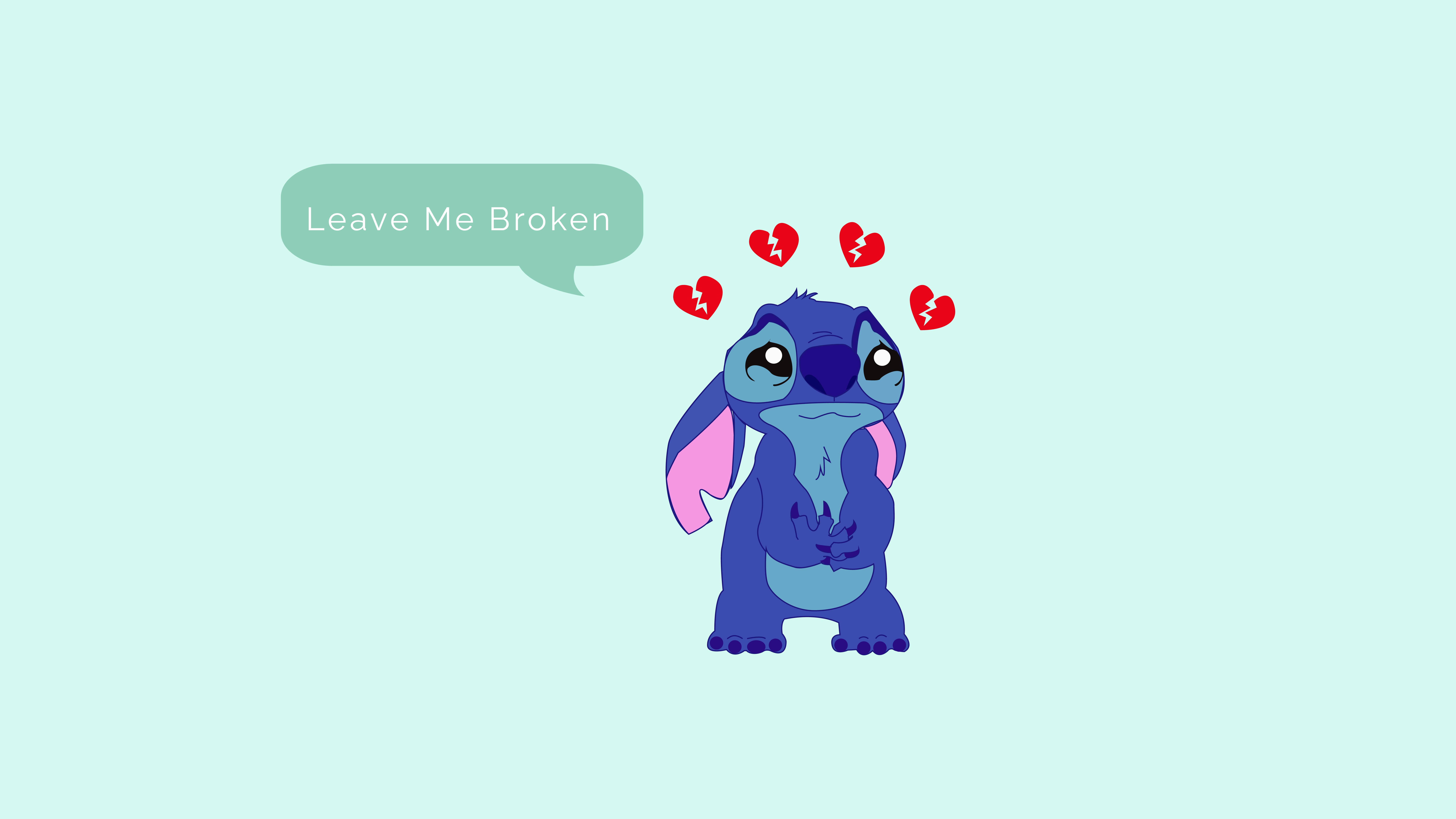 8000x4500 Depressed Sad Stitch Wallpaper