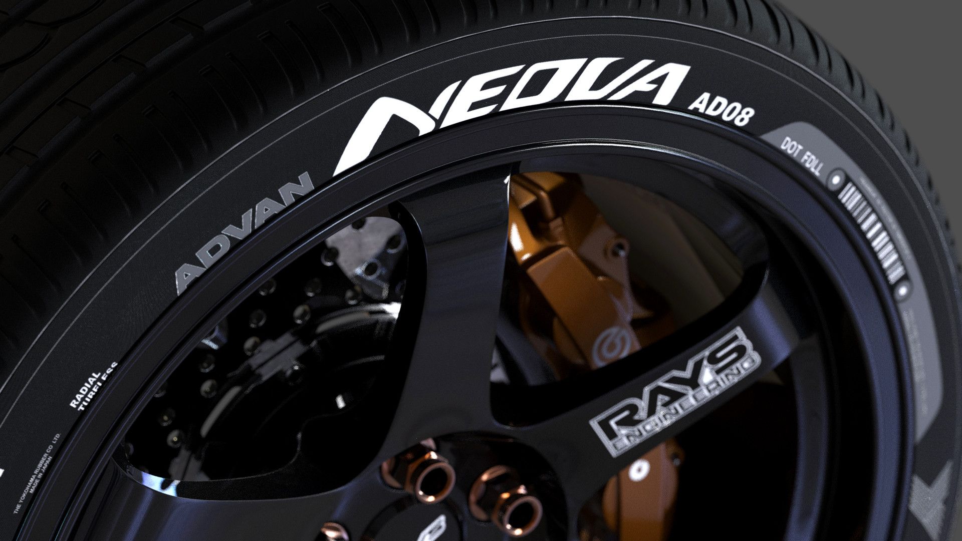 1920x1080 Volk TE37 / Brembo brakes