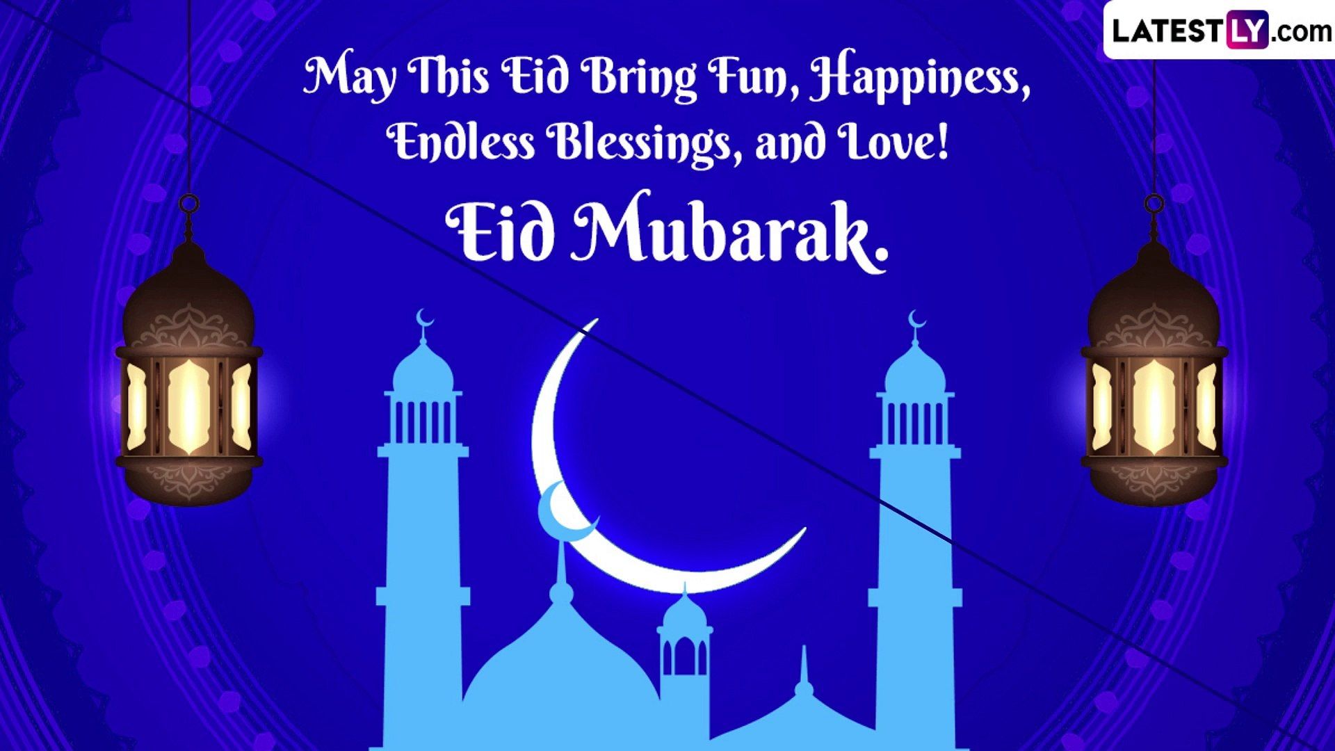 1920x1080 Eid Ul Fitr 2023 Greetings, Wishes And Eid Mubarak Image To Share With Family And Friends
