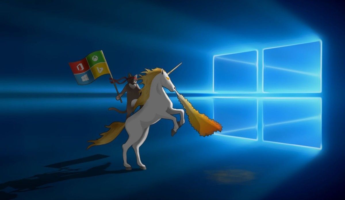 1200x695 Free download Windows 10 hero wallpaper combined with Ninja Cat on a Unicorn is pure [1200x695] for your Desktop, Mobile & Tablet. Explore Ninja Cat Wallpaper Windows 10