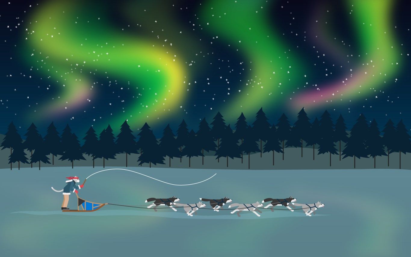 1366x853 Celebrate your fandom with the official Ninja Cat Holiday Escape Windows 10 theme pack