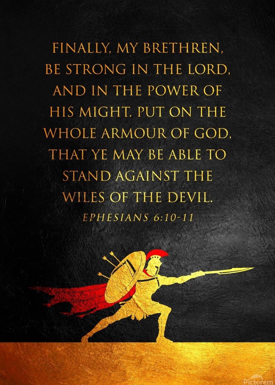 900x1260 Ephesians 6:10 11 Bible Verse Wall Art
