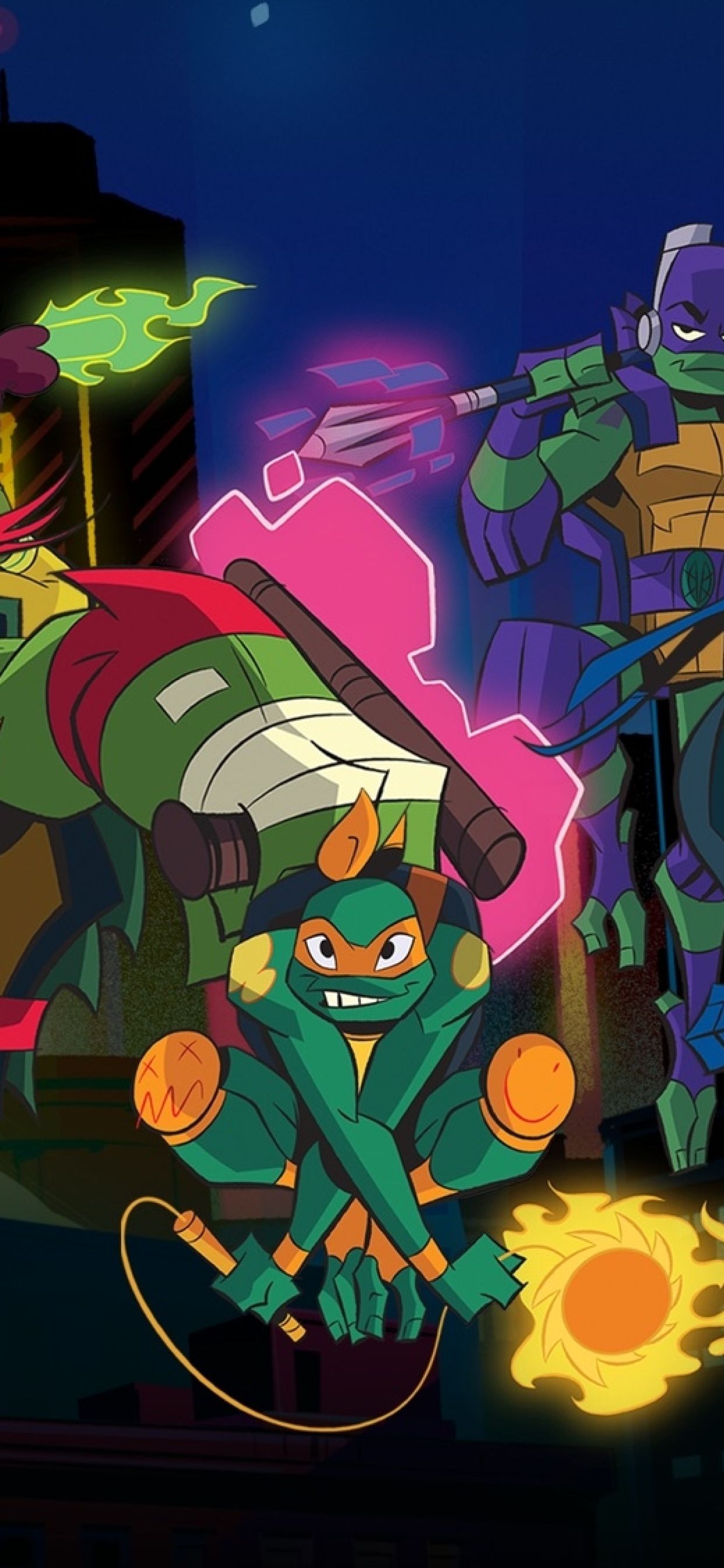 1242x2688 Resolution Rise Of The Teenage Mutant Ninja Turtles 2022 Movie iPhone XS MAX Wallpaper