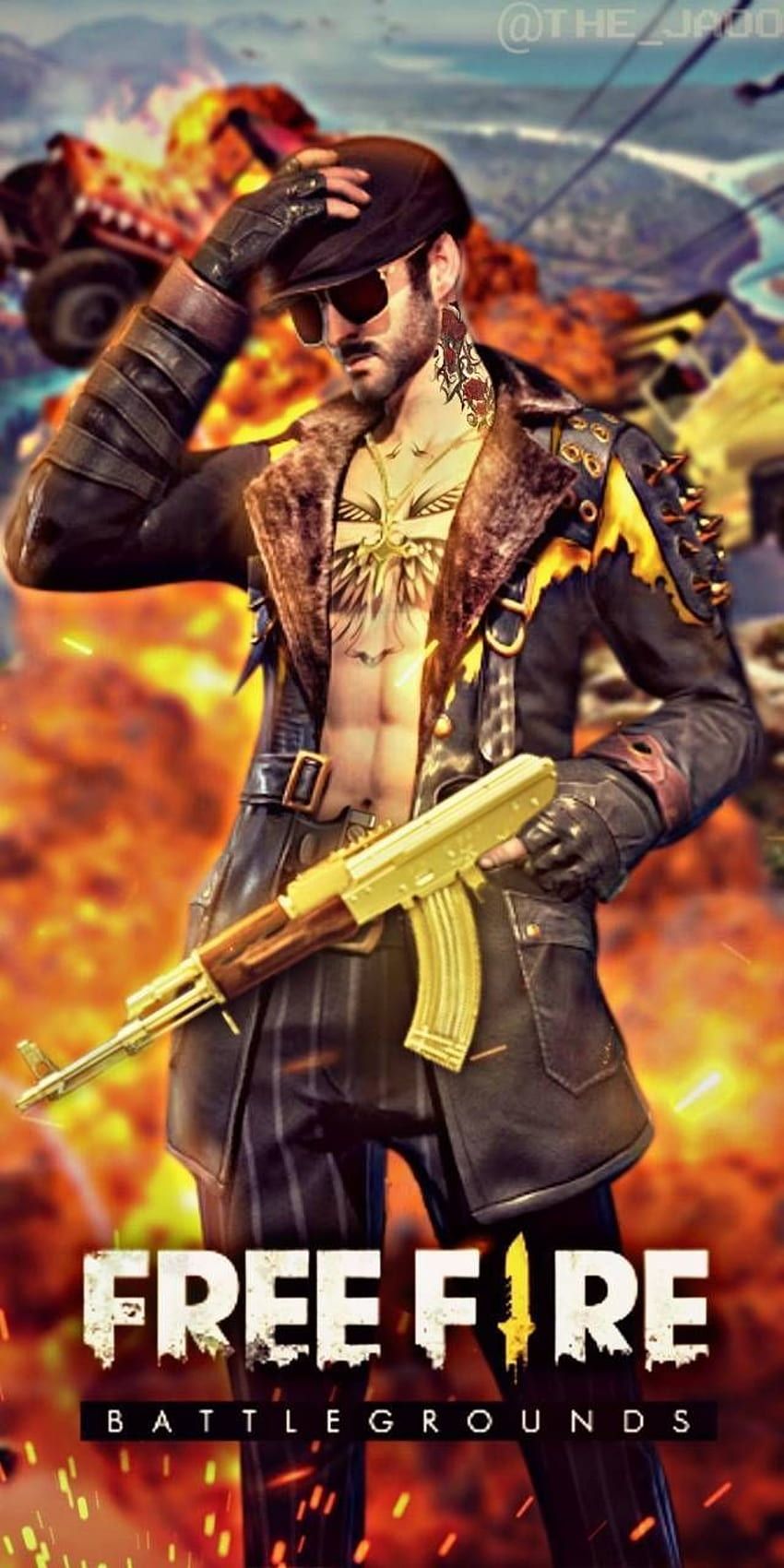 850x1700 garena fire HD wallpaper