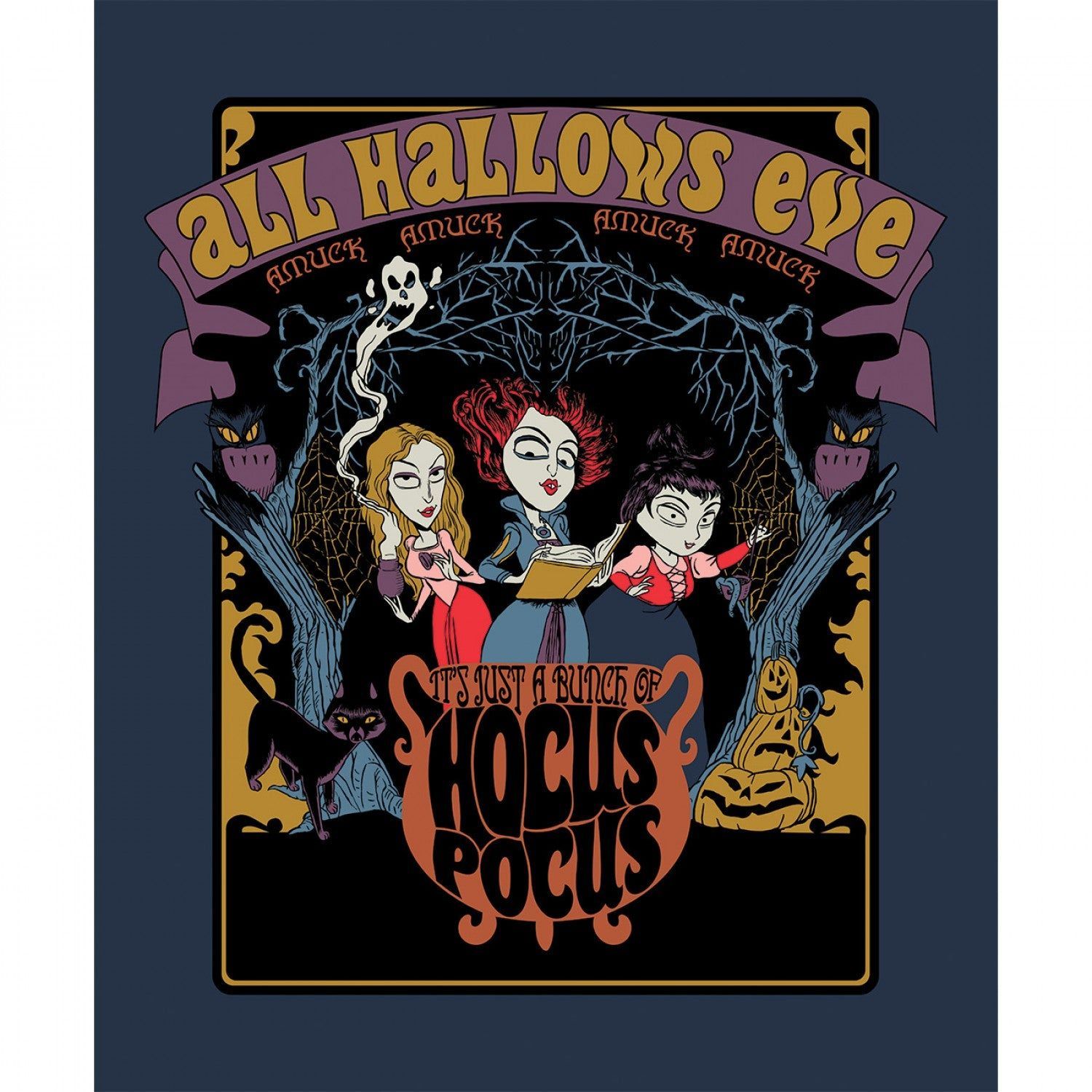 1500x1500 Disney's Halloween Hocus Pocus Panel By Camelot Fabrics