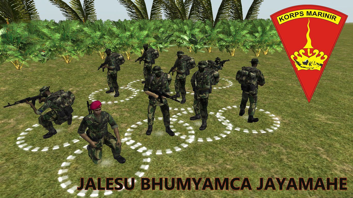 1366x768 Corps Marinir Indonesia addon of War: Assault Squad 2