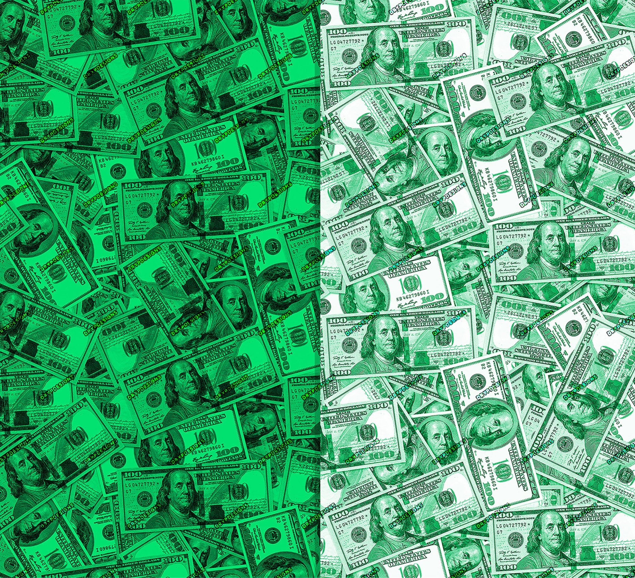 2200x2002 Green 100 Dollar Bills Money Seamless Digital Paper Background