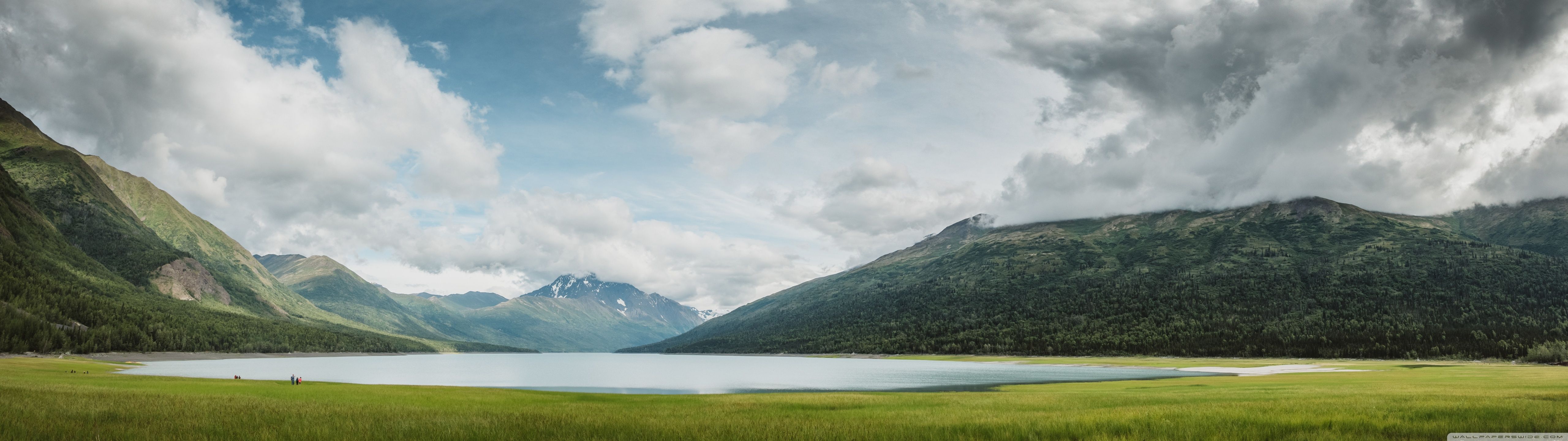5120x1440 Eklutna Lake, Alaska, Nature, Landscape Ultra HD Desktop Background Wallpaper for : Multi Display, Dual & Triple Monitor
