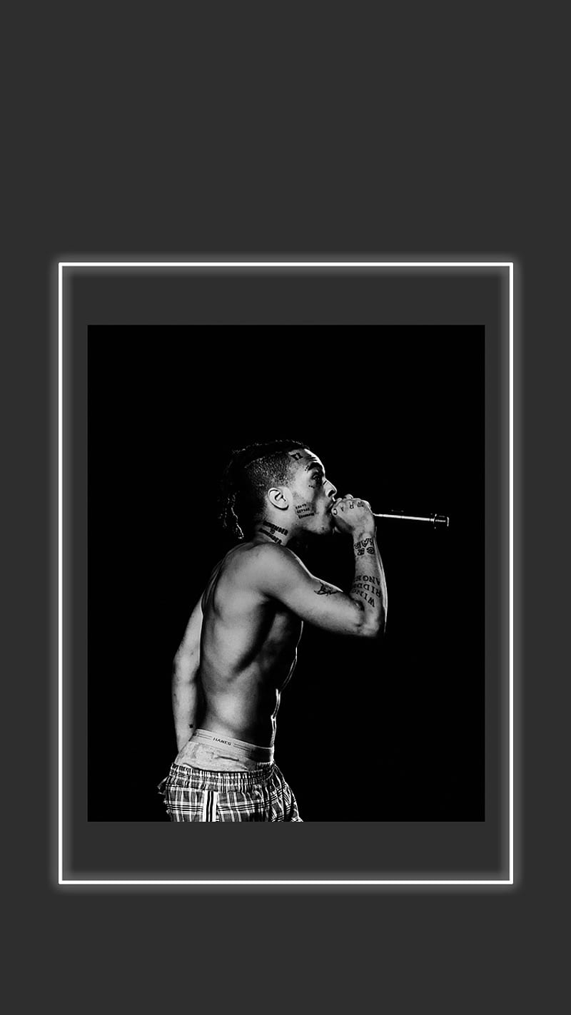 800x1423 X*xtentacion, bad, black, black and white, jahseh, look at me, moonlight, rap, HD phone wallpaper