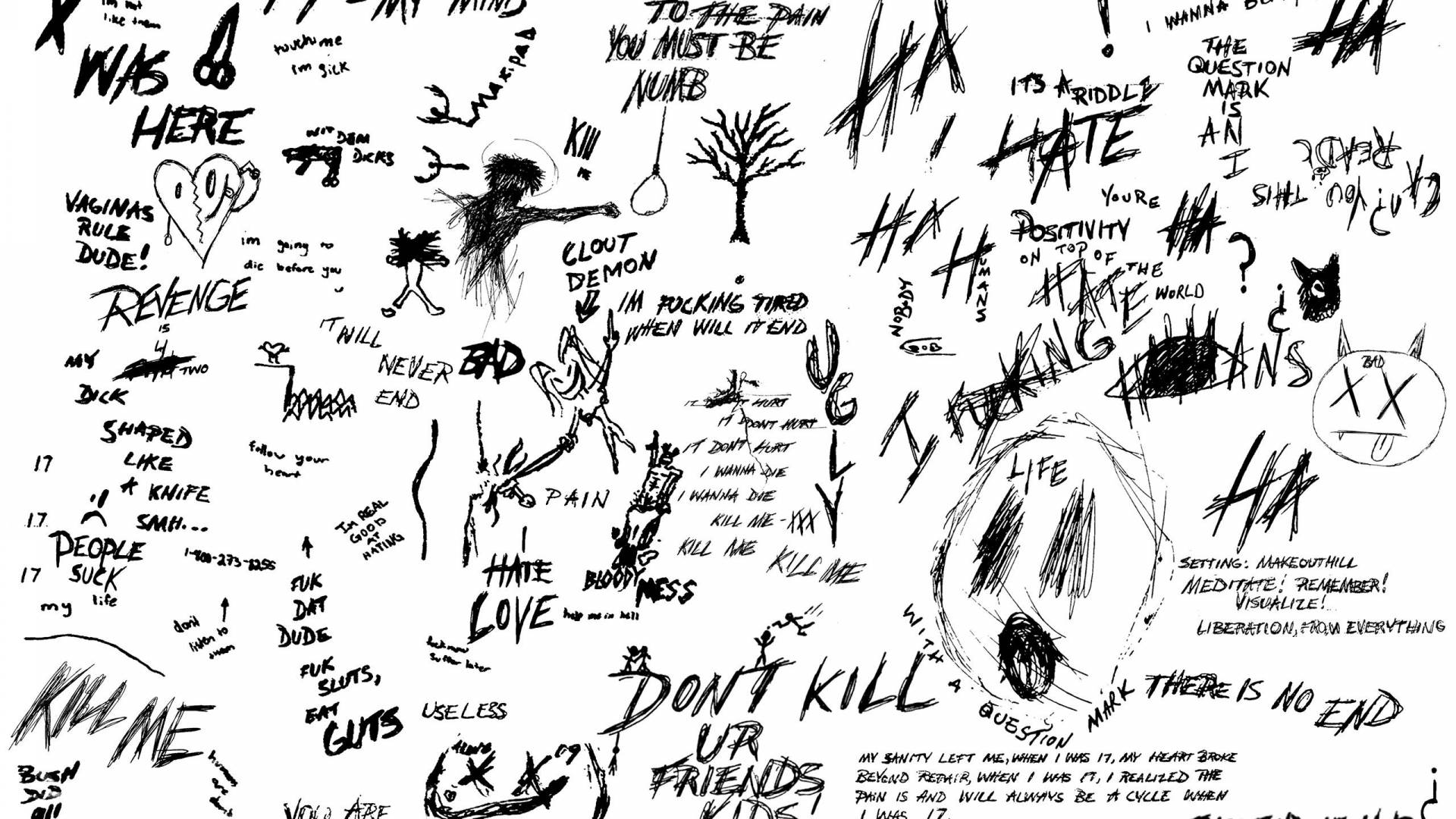 1920x1080 Download Random Words Xxxtentacion Aesthetic Wallpaper