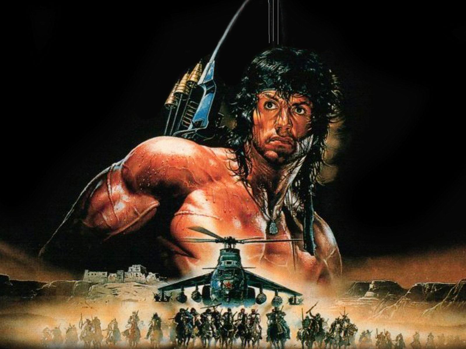 1600x1200 John Rambo on Rambo III