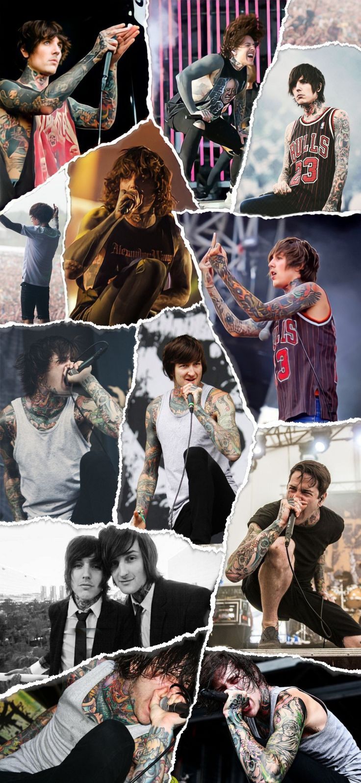736x1595 Oliver sykes and Mitch lucker wallpaper aesthetic