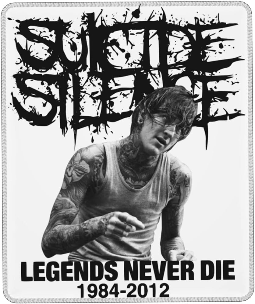 837x1000 Amazon. Mitch Lucker The Band Suicide Silence ミッチリュッカーバンド自殺沈黙 マウスパッド プレイマット パソコンマット おしゃれ 傷防止 滑り止め 耐久性が良い マウスの精密度を上がる デスクパッド 多機能 贈り物 オフィス自宅兼用 7.9 X 9.5 In. M.ZI STUDIO