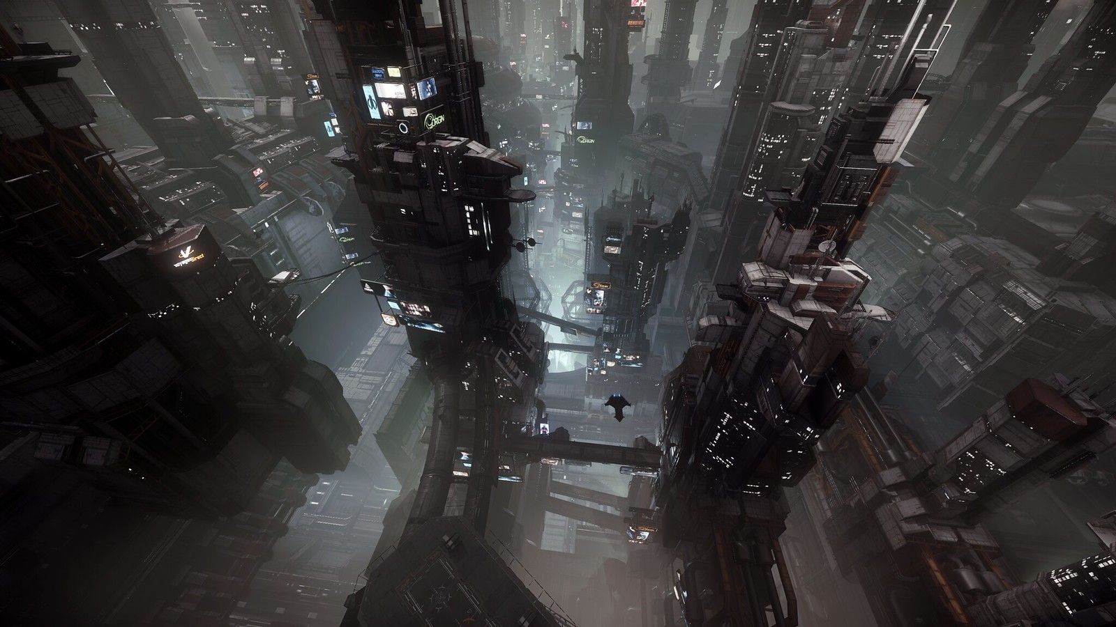 1600x900 Star Citizen: Penthouse View In Area 18. In Game Screenshot