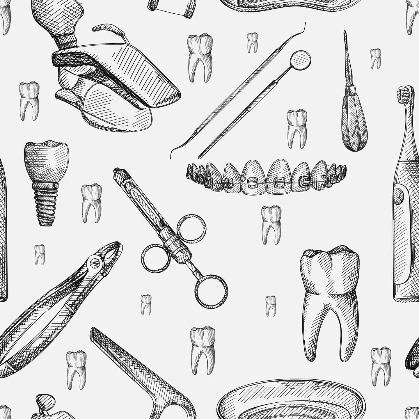 1440x1440 Vintage Stomatology Wallpaper And Stick Or Non Pasted