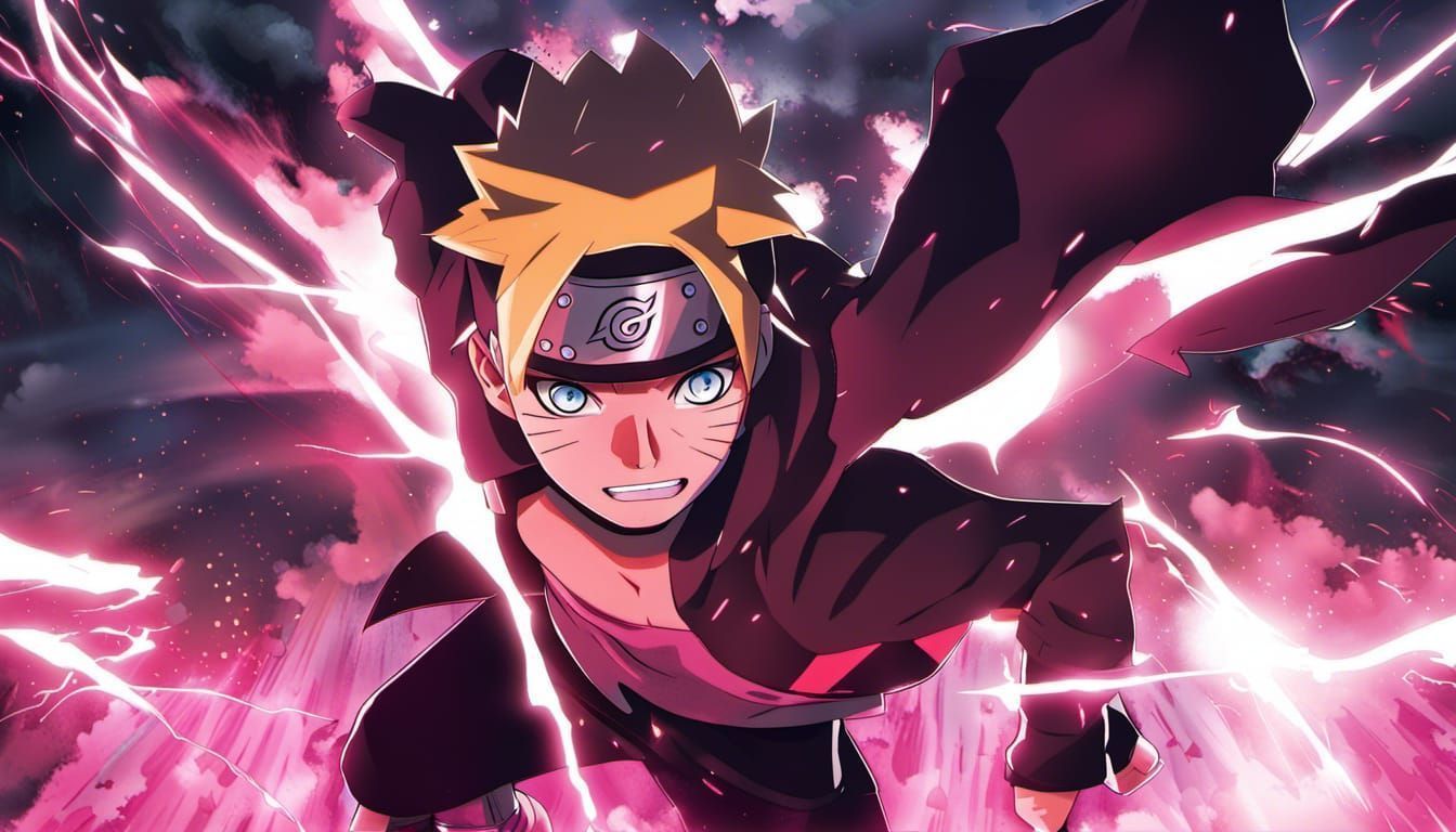 1344x768 Boruto 8K resolution anime dynamic lighting Splash art Generated Artwork