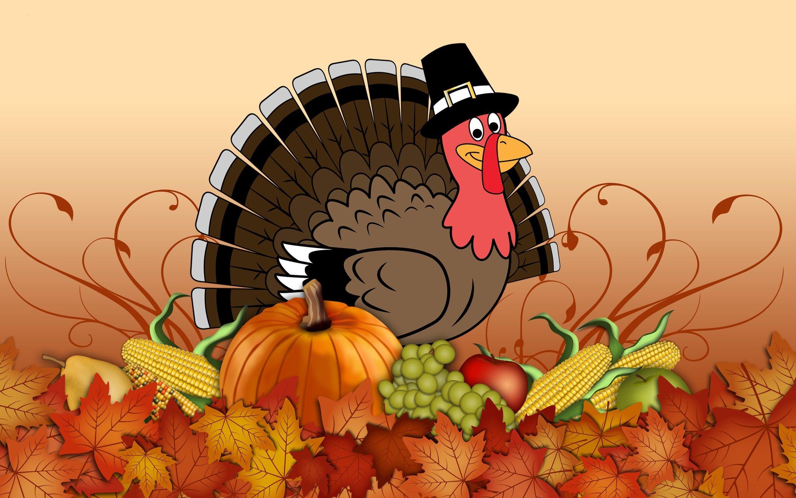 2560x1600 3D Thanksgiving HD Background