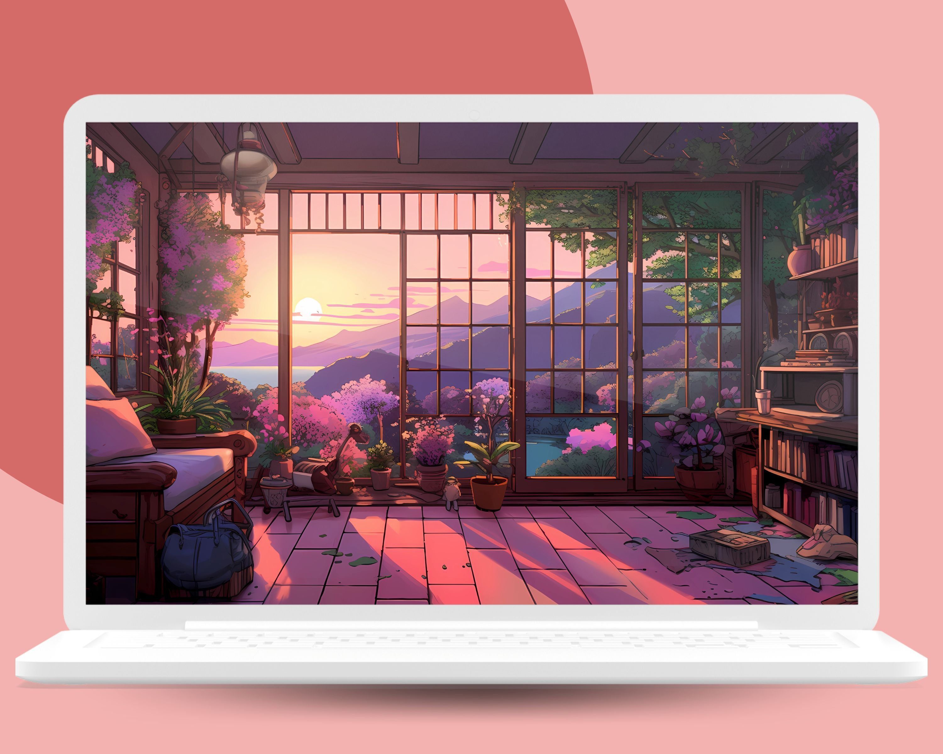3000x2400 Enchanting Ghibli Inspired Night: 4K Wallpaper Of A