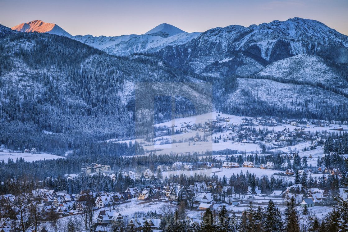 1120x747 Winter panorama of Zakopane, download or print for £14.38