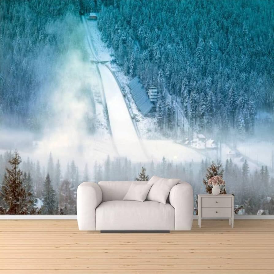 894x894 Ski Jump In Zakopane Peel & Stick Wallpaper Removable Self Adhesive Large Wallpaper Roll 3D Wall Mural Sticker Home Decor For Living Room Bedroom : Tools & Home Improvement