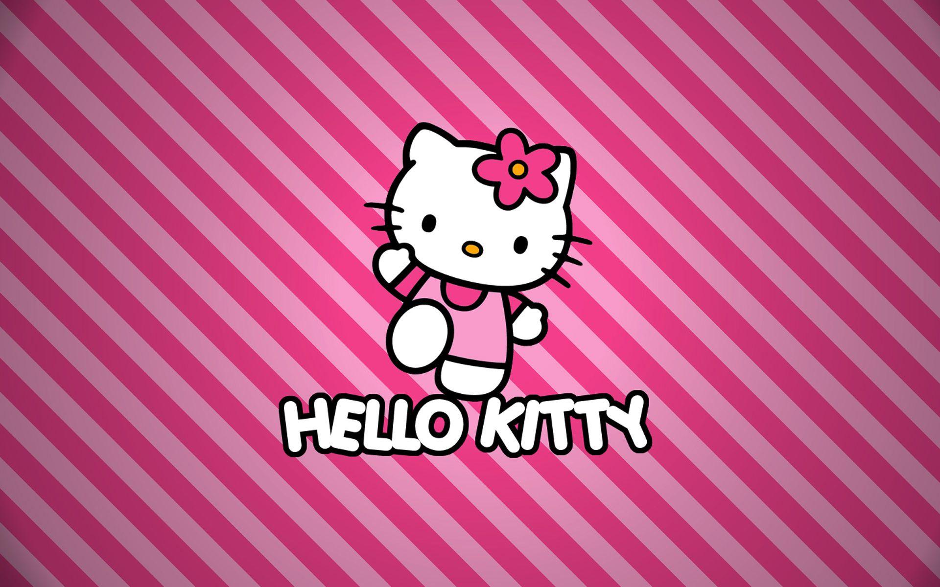 1920x1200 Tải xuống Hình nền Hello Kitty có sọc, Hello Kitty có sọc