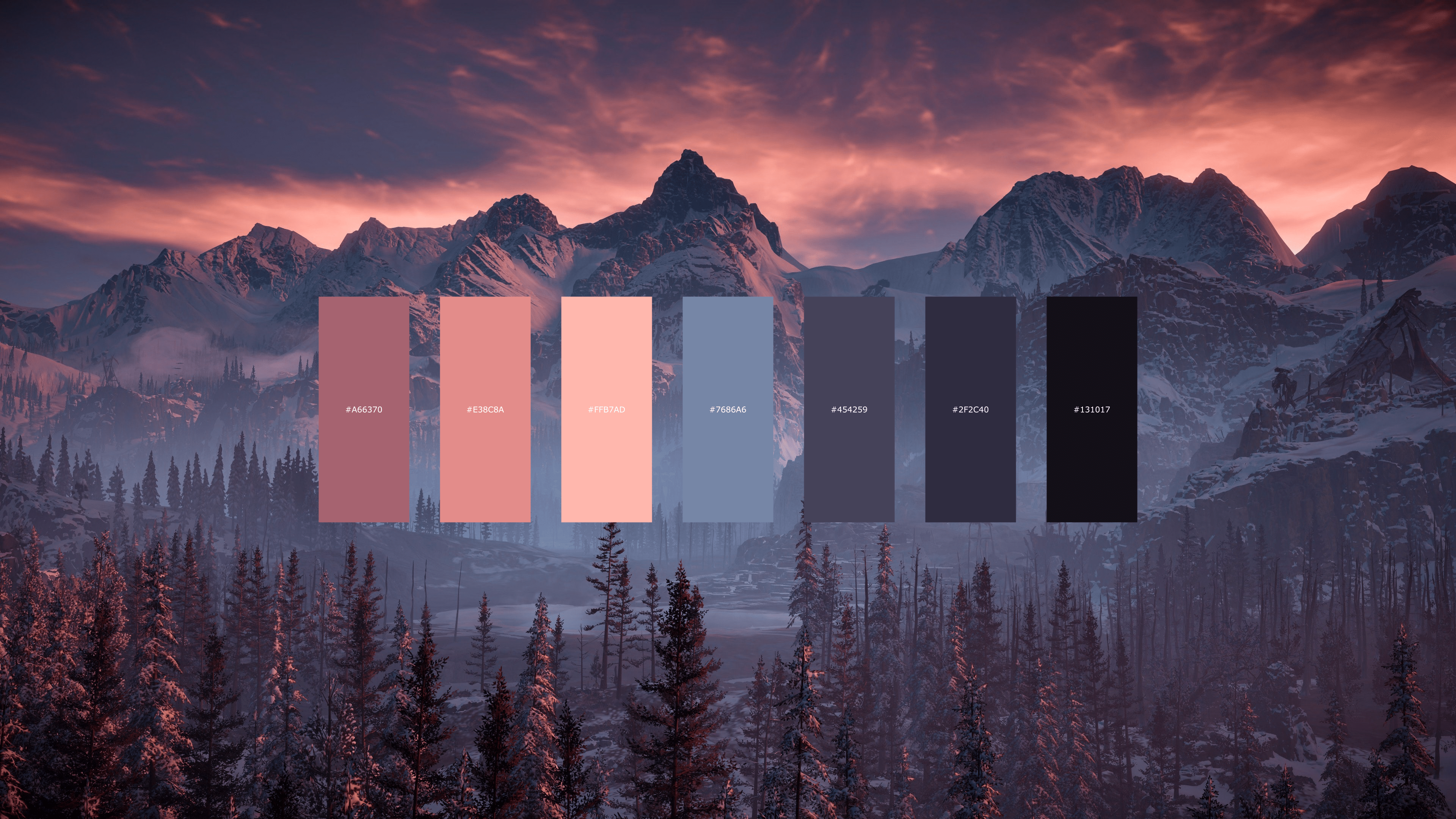 3840x2160 Horizon Zero Dawn color palette [3840X2160]
