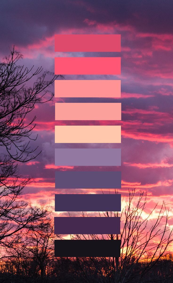 735x1200 Rich and bold sunset sky colors. #colorschemes #colorpalettes #mood #sky. Color palette design, Flat color palette, Color schemes colour palettes