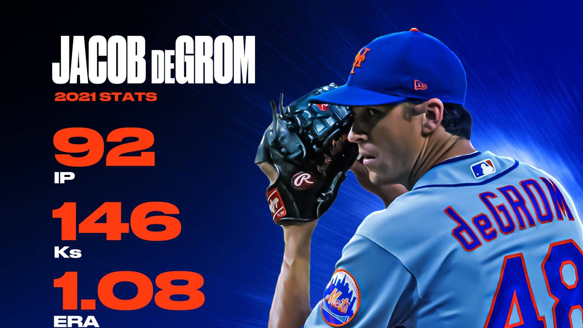 Download Blazing Jacob deGrom Wallpaper