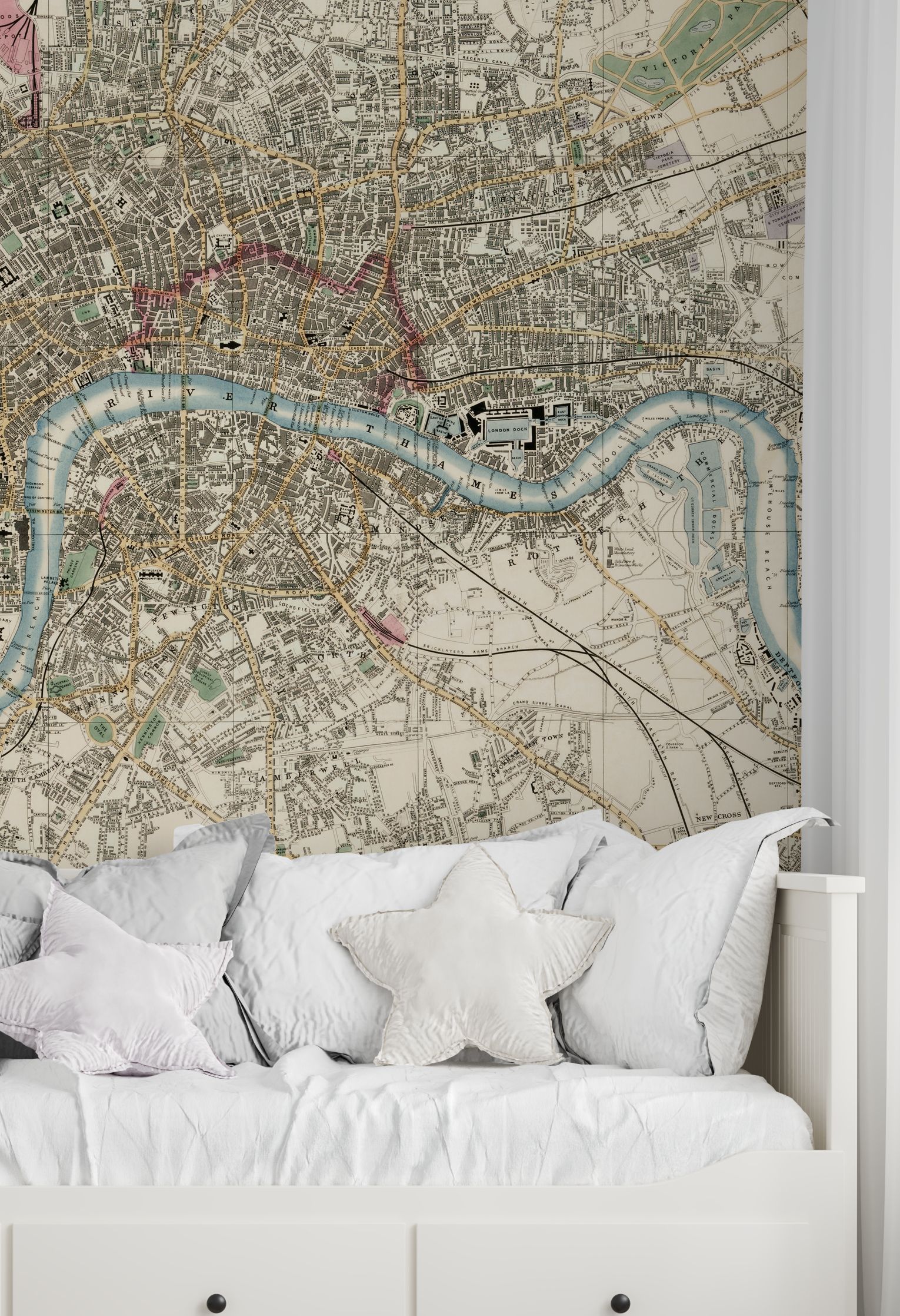 1530x2235 Map Of London premium wallpaper mural. Shop customized walls on