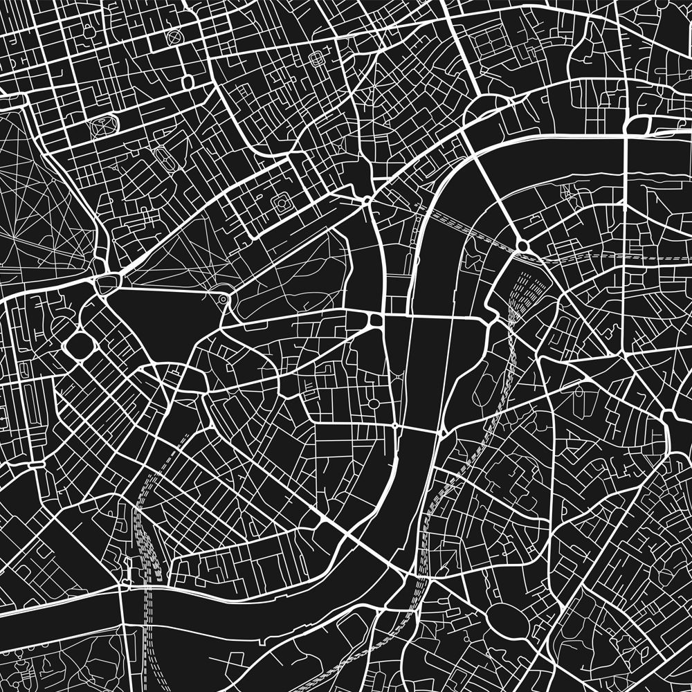 1000x1000 Creative Wallpaper Map Of London City Wallpaper Printed Wallpaper