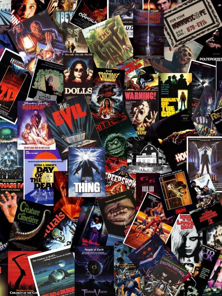 768x1024 80s Movie Collage Wallpaper