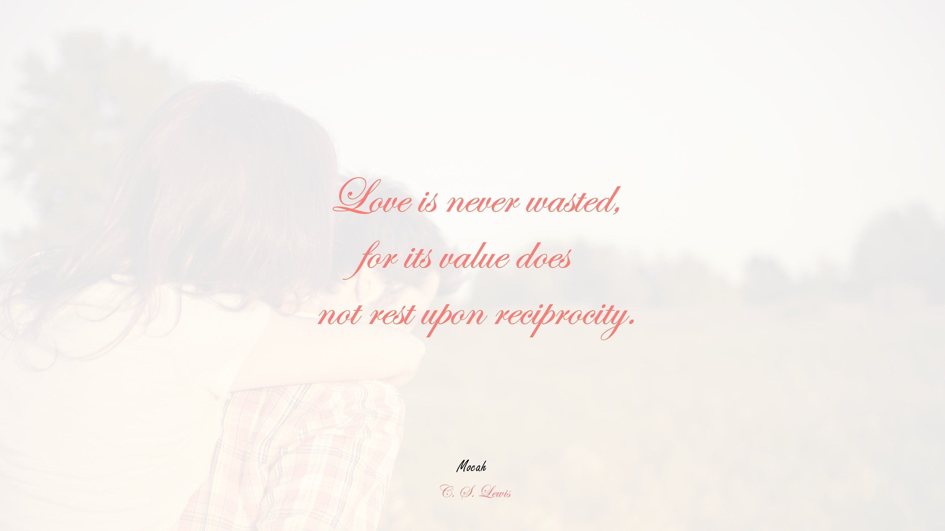 3840x2160 love quote wallpaper for desktop, C. S. Lewis quote Gallery HD Wallpaper