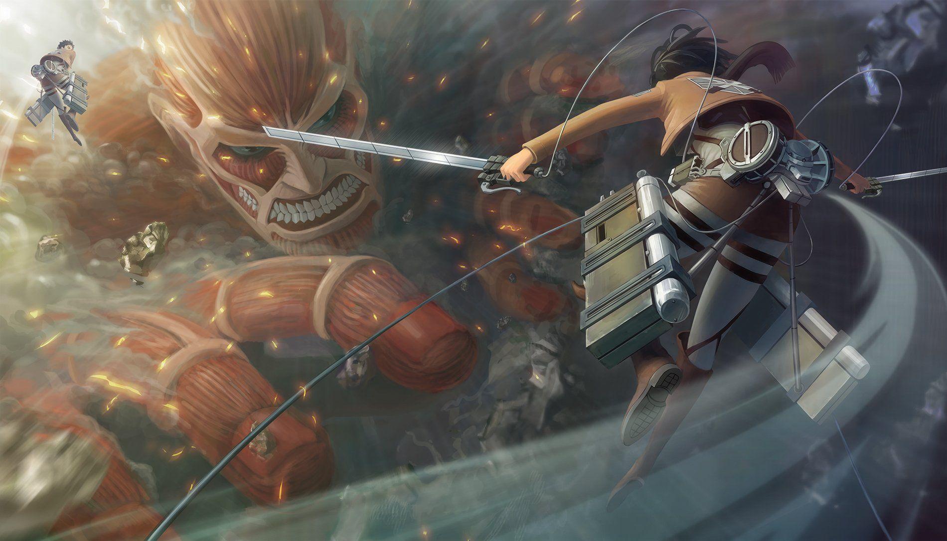 animated wallpaper attack on titan