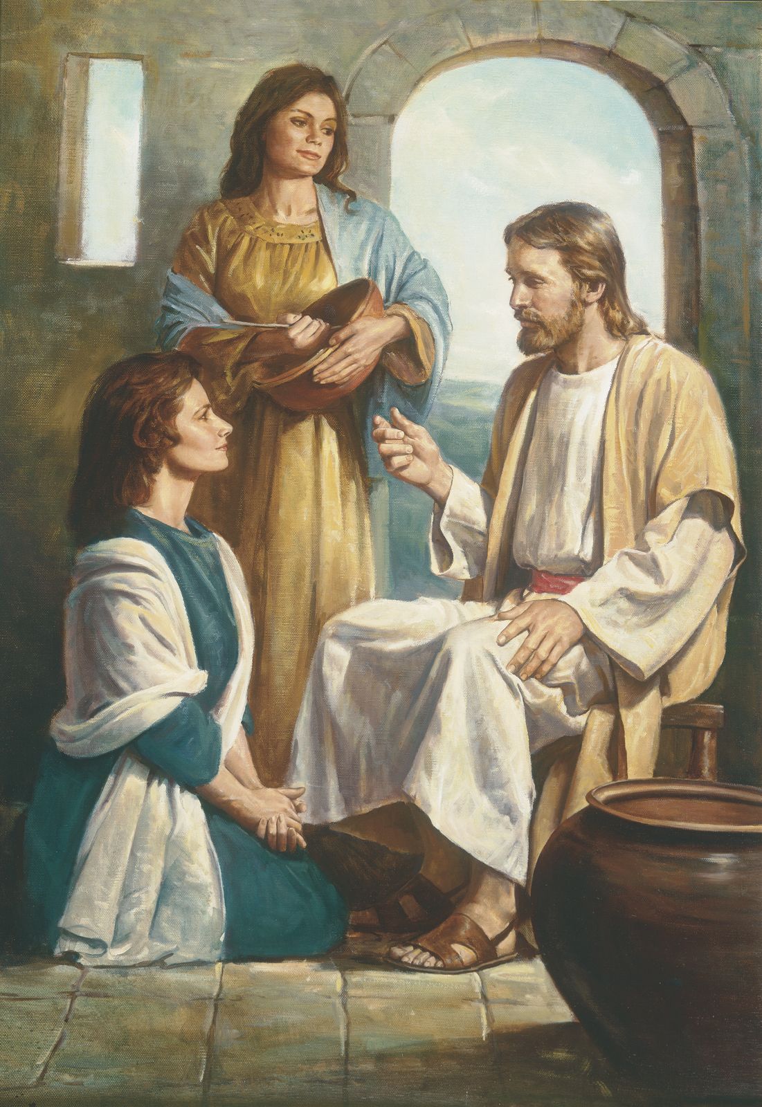 1101x1600 Jesus With Mary Martha 39572 Wallpaper